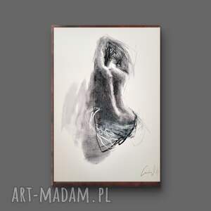 Nude 40x60, nad łóżko, obrazy do sypialni, kobieta szkic