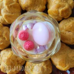 Prezent Świeca sojowa handmade - deser z makaronikiem