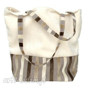 38 - 0002 kremowa torebka na eko zakupy shopper bag - Plenty More
