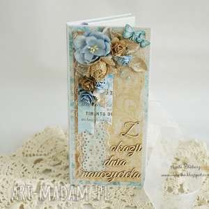 handmade scrapbooking kartki dzień nauczyciela - słodkie podziękowanie