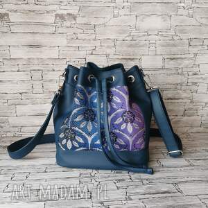 handmade na ramię torebka damska bucket bag crossbody worek sakiewka