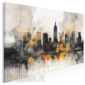 obraz do salonu - abstrakcyjna panorama nowego jorku 70x50 cm 102401