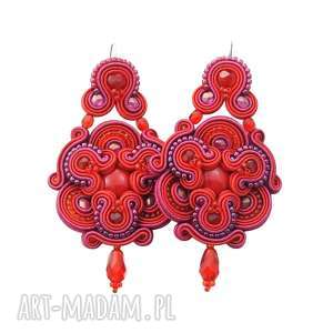 kolczyki soutache divine ruby