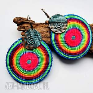 boho spiral kolczyki sutasz