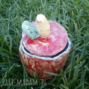 cukiernica, pudełko ceramiczne jabłko pojemnik ceramika prezent