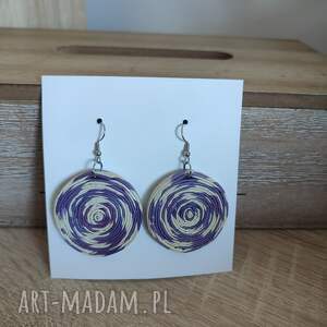 kolczyki koła papierowa wiklina, stal chirurgiczna, outfit