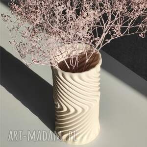 ceramiczny wazon druk 3d kolor naturalny, wazonnakwiaty, ceramika3d, zgliny