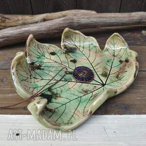 Prezent Ceramiczny liść klonu (c912) talerzyk podstawka klon