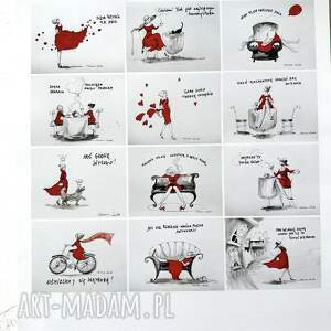 moc czerwonej sukienki 2026 kalendarz z pracami artystki adriany laube