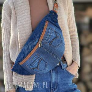 Prezent damska nerka XXL z łączonych tkanin, na nerkoplecak