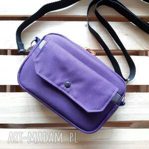 handmade na ramię fioletowa mini torebka