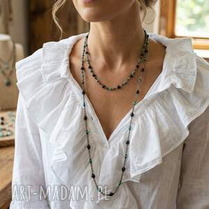 naszyjnik makramowy ze szklanymi koralikami kolorowe korale na szyje, kolorowa