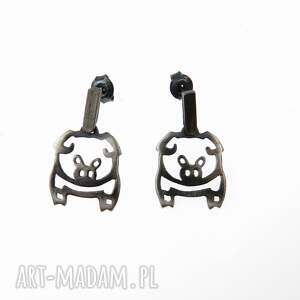 kolczyki srebrne 925-świnki, biżuteria srebrna 925 prezent dla niej