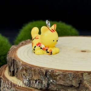 wisiorek z mini zwierzątkami, kot, zawieszka kotek