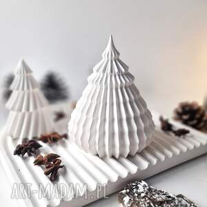 choinka no 3 - white święta, boże narodzenie ozdoby świąteczne, dekoracje stołu