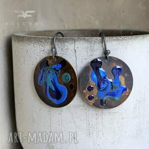 Kolczyki Sea Creature - Ukryta Murena, z mosiądzu, emaliowane