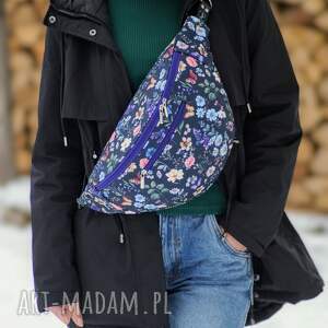 Prezent kwiatowa damska nerka XXL, na nerkoplecak, maxi