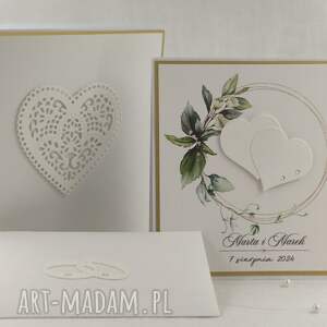 handmade scrapbooking kartki kartka na ślub z pudełkiem i kopertą, wzór wa