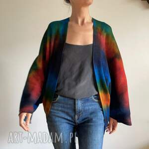 handmade swetry sweter z wełny merino kolorowy