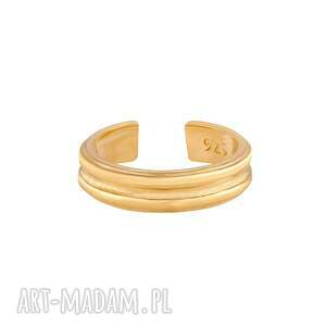 Złota ozdobna nausznica, kolczyki, pozłacane