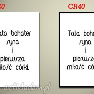 obraz ręcznie malowany - cytat c40 i cr40 70x50cm prezent na dzień taty