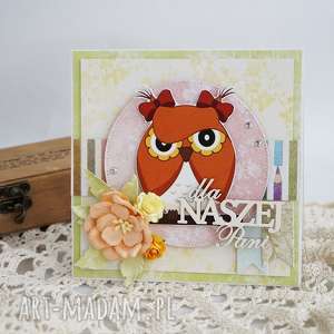 ręcznie wykonane scrapbooking kartki podziękowanie dla nauczyciela