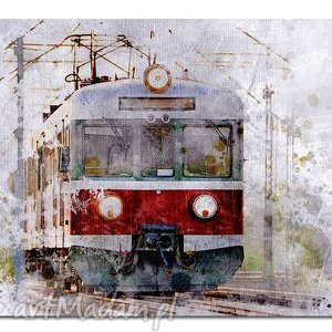 obraz xxl pociąg 1 - 120x70cm na płótnie tramwaj