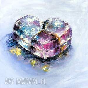 jestem obraz olejny na płótnie 30 x 40 serce miłość prezent walentynki