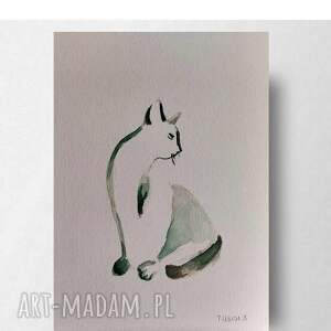 kot - akwarela a5