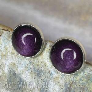 Sztyfty w odcieniu perłowego fioletu e29/13, kolczyki