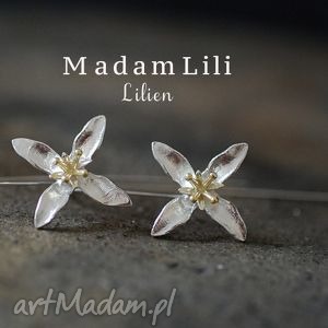 925 srebrne kolczyki "lilia" - MadamLili