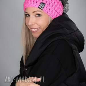 Prezent Triquence 35 - RÓŻOWA FLUO, czapka - podszewką