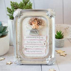ramka z aniołkiem stróżem, fragment - mrufru scrapbooking kartki