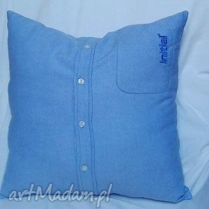 ręcznie zrobione poduszki niebieska poduszka jasiek