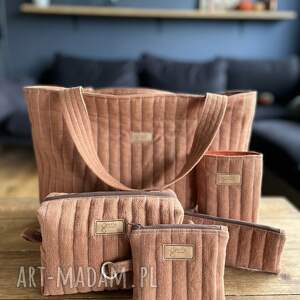 pomysł na prezent pod choinkę Zestaw prezentowy z lnu - torba, etui