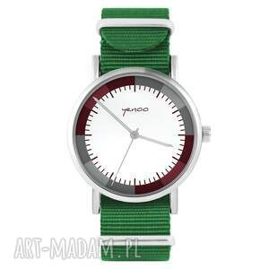 zegarki zegarek - classic wine zielony, nylonowy, zegarek, nylonowy pasek
