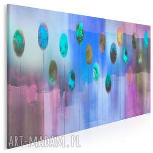obraz na płótnie - abstrakcja błękity fiolety 120x80 cm 41902, kolory