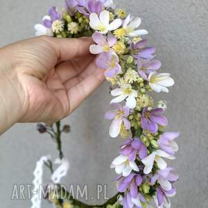 Wianek „Tam, gdzie rosną krokusy i zawilce” - ręcznie robiona opaska