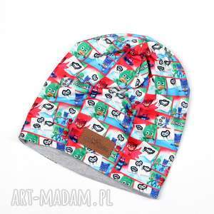 ręcznie zrobione czapki czapka beanie unisex komiks pj masks