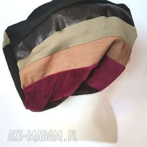 handmade czapki czapka patchworkowa etbo boho folk na podszewce rozmiar uniwersalny box