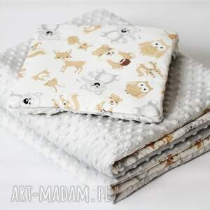 zestaw niemowlaka misiaki szary - Lilifranko dla dziecka pokoik