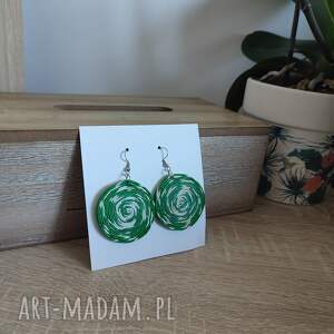 kolczyki, papierowa wiklina