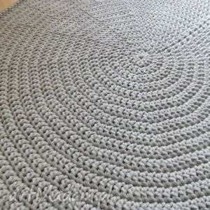 okrągły dywan ze sznurka 120 cm w kolorze jasny szary