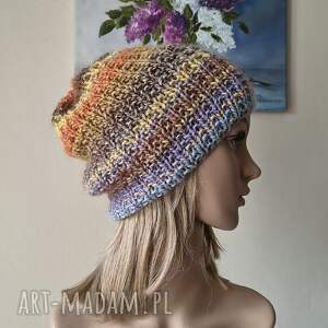 Prezent RĘCZNIE NA DRUTACH - Promień słońca miła, przytulna czapka