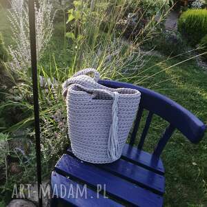 handmade na ramię torba na ramię ze sznurka bawełnianego 23x30 cm