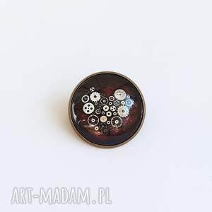 handmade broszki broszka - serce steampunk