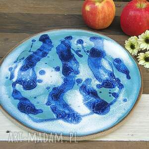 Duży ceramiczny talerz c866) ceramika na prezent