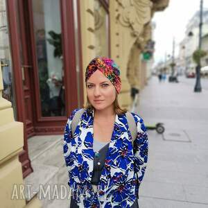 handmade czapki turban uniwersalny kolor orientalny, box w1, poezja:) standardy się