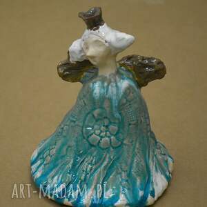 dekoracje anioł opiekun ceramiczna rzeźba, prezent, parapetówka, oryginalny