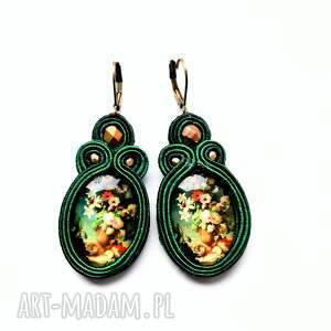 pod choinkę prezent, green kolczyki sutaszowe